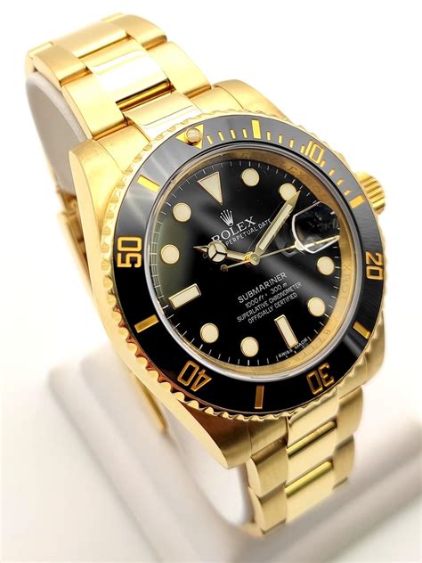 rolex submariner yellow gold bracelet watch|Rolex Submariner price chart.